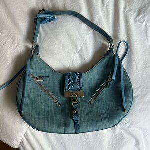 Christian Dior Vintage 2002 Admit It Denim Shoulder Bag